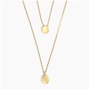 J Crew oval charms layering necklace